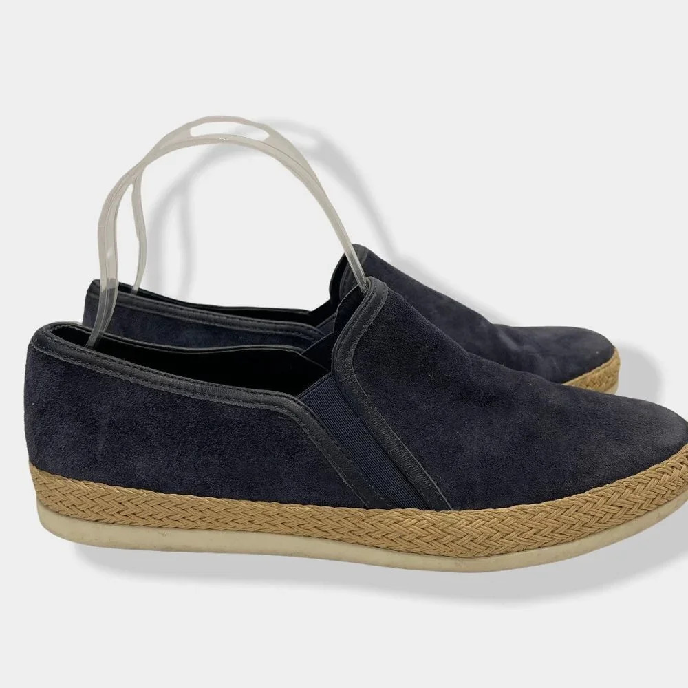 VINCE Acker Blue Suede Slip On Espadrille